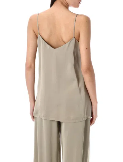 Fabiana Filippi Beige Filo Diamante-detail Top In Gray