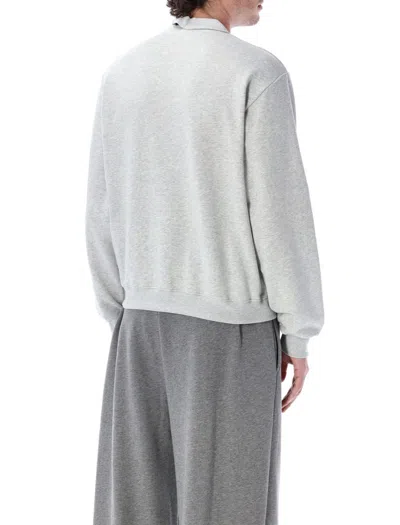 Magliano Crew Neck Fleece Braided In Gray