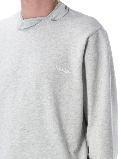 Magliano Crew Neck Fleece Braided In Gray