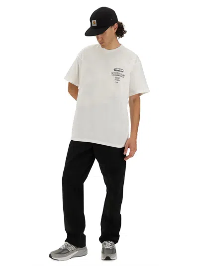 Carhartt Trousers Knee Single Organic Cotton In Black