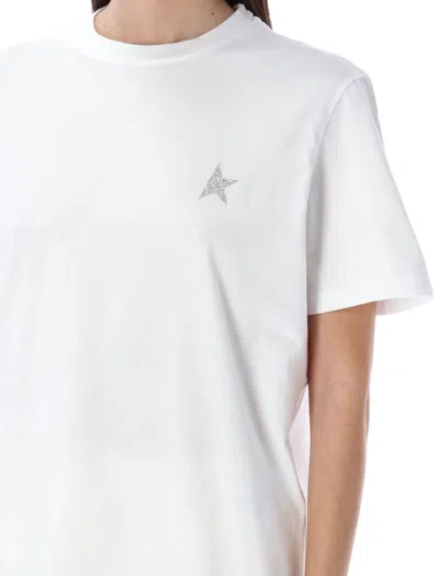 Golden Goose Logo Embellished T-shirt In White