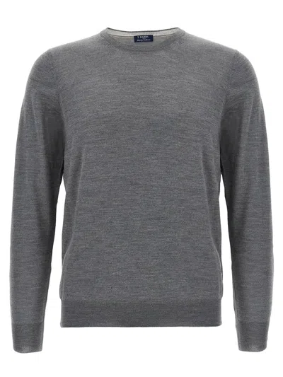 Barba Napoli Barba Wool And Silk Sweater In Gray