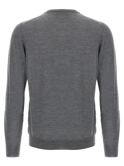 Barba Napoli Barba Wool And Silk Sweater In Gray