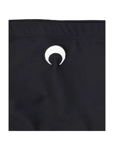 Marine Serre Swimwear Jersey Brief In Black