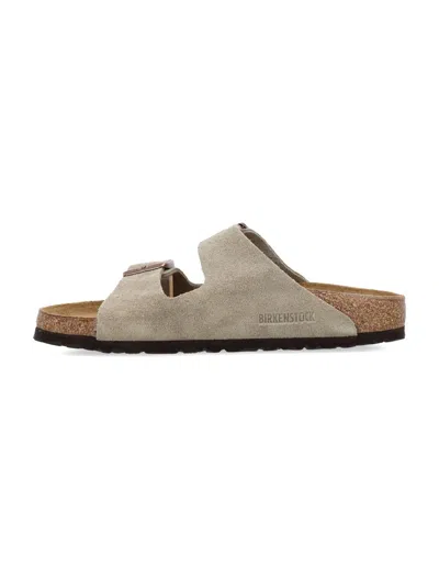 Birkenstock Arizona Suede Sandals In Gray