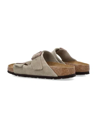 Birkenstock Arizona Suede Sandals In Gray