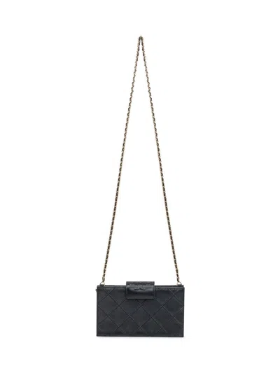 Tory Burch Black Quilted Leather Bag In Black