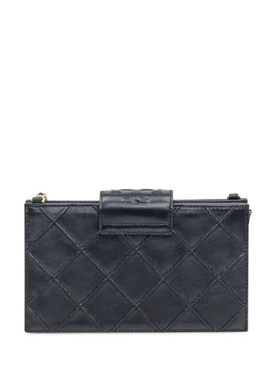 Tory Burch Black Quilted Leather Bag In Black