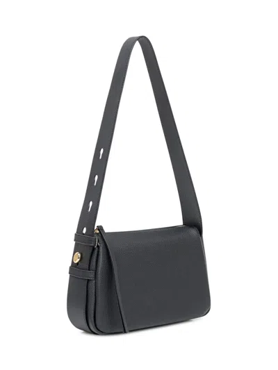Tory Burch Black Leather Shoulder Bag In Black