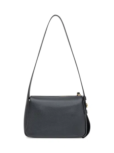 Tory Burch Black Leather Shoulder Bag In Black