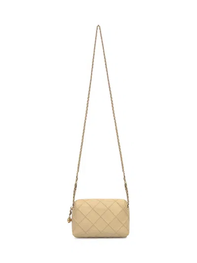 Tory Burch Quilted Beige Bag With Chain Strap In Sand