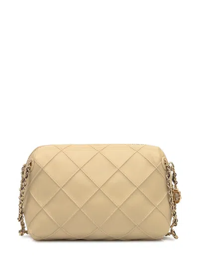 Tory Burch Quilted Beige Bag With Chain Strap In Sand