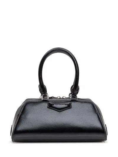 Givenchy Antigona Ew Mini Leather Handbag In Black