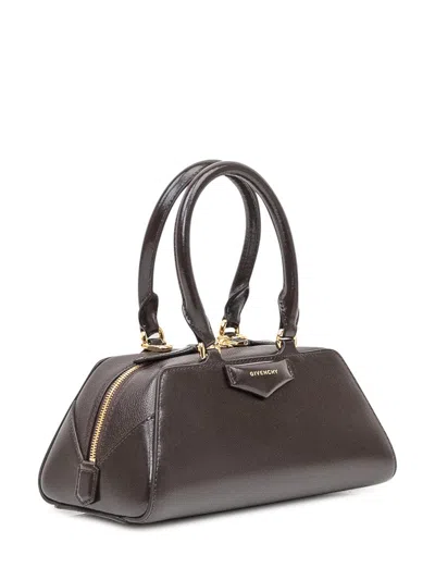 Givenchy Antigona Ew Mini Leather Handbag In Black