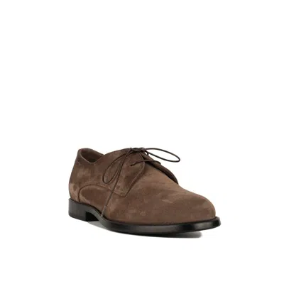 Alexander Hotto Brown Suede Lace-up In Brown