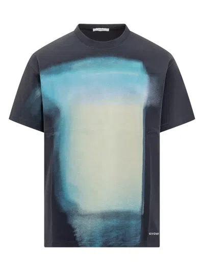 Givenchy Cotton T-shirt With Print In Blue
