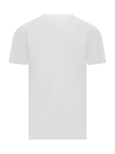 Dolce & Gabbana Dolce&gabbana White Crewneck T Shirt With Logo Plaque In White