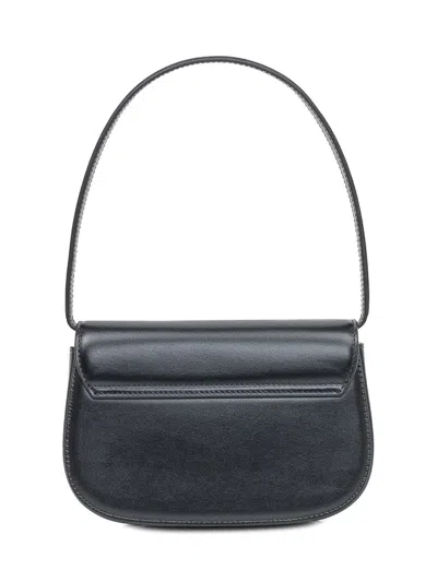 Diesel Compact Minimalist Shoulder Bag With Smooth Finish In Black
