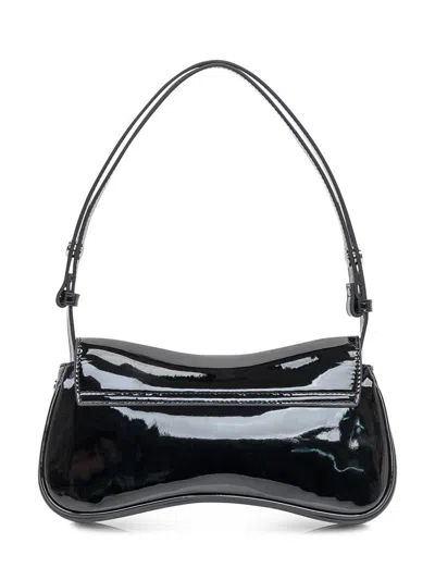 Diesel Medium Play Bag In Black Patent Leather In Black