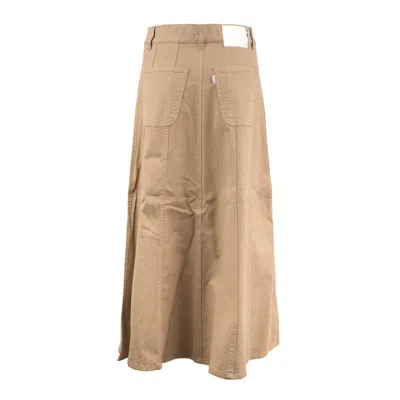 Department Five Department 5 Wham Beige Godet Midi Skirt In Brown