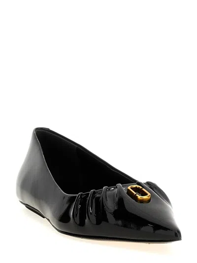 Marc Jacobs Woman Ballet Flats Black Size 7 Leather In Black