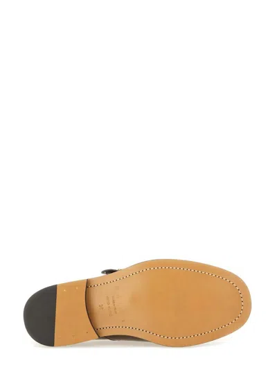 Marni Leather Loafers With Stitched Detailing And Shape In Brown