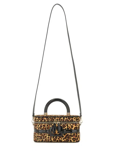 Roger Vivier Belle Vivier Vanity Mini Handbag In Brown