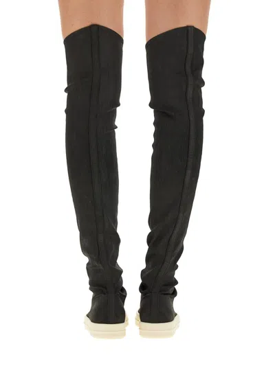 Rick Owens Drkshdw Drkshdw By Rick Owens Woman Boot Black Size 8 Textile Fibers In Black