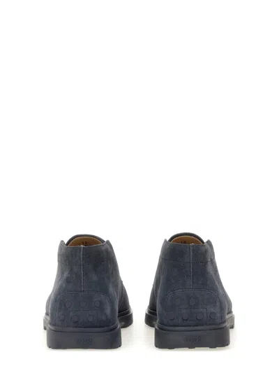 Tod's Mens Tods Ibrido Suede Desert Boots In Blue