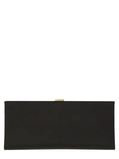 Roger Vivier "pilgrim" Buckle Clutch Bag In Black
