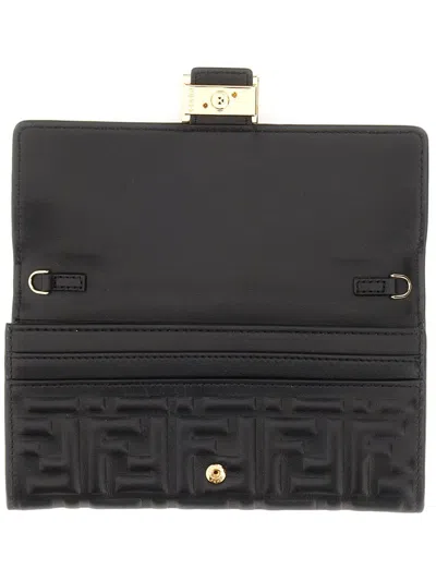 Fendi Portafoglio Continental Baguette In Black