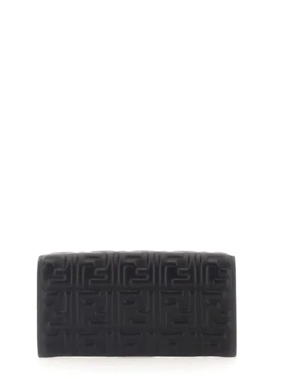 Fendi Portafoglio Continental Baguette In Black