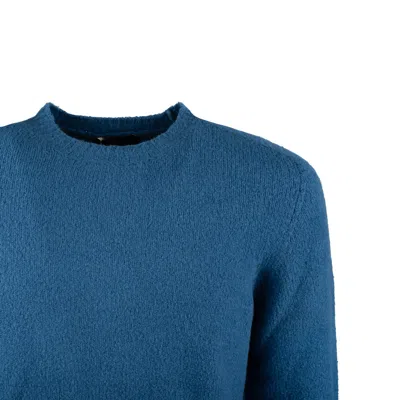 Roberto Collina Avio Bouclé Crew-neck Sweater In Blue