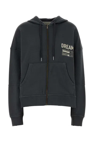 Golden Goose Deluxe Brand Dark Grey Cotton Oversize Ottaviano Sweatshirt In Gray