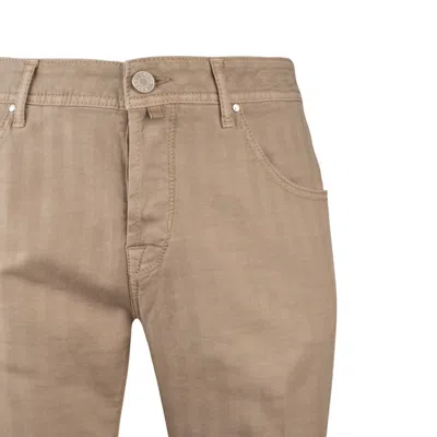 Jacob Cohen Scott Hemp Beige Pants In Brown