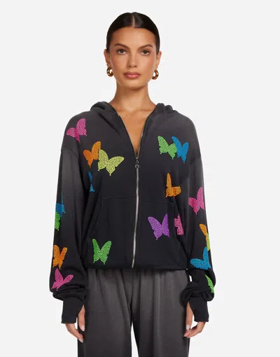 Lauren Moshi Hezly Neon Stud Butterflies In Multi