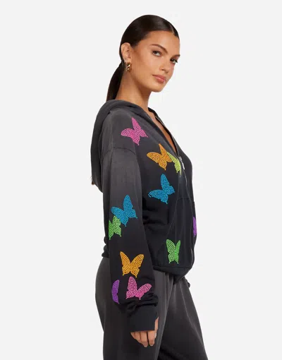 Lauren Moshi Hezly Neon Stud Butterflies In Multi