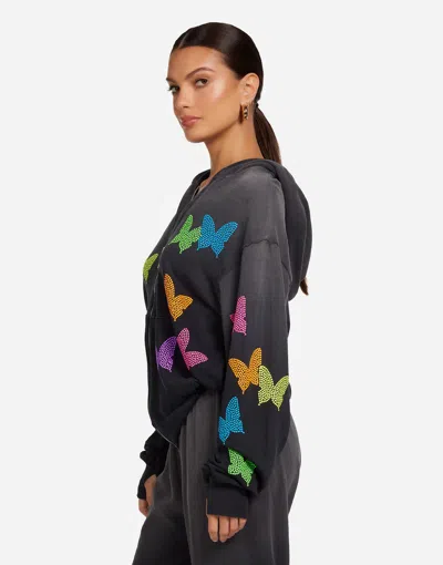 Lauren Moshi Hezly Neon Stud Butterflies In Multi