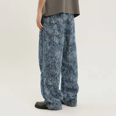 1989 Studio Denim Wide Leg Trousers Marble Mastiff In Blue