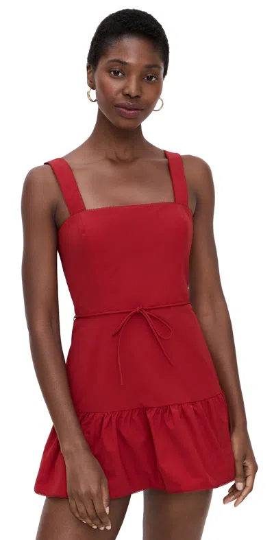 Amanda Uprichard Danner Skort Romper Carnelian In Red