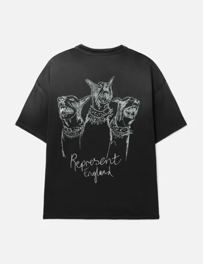 Represent Hand Drawn Thoroughbred T-shirt In Black
