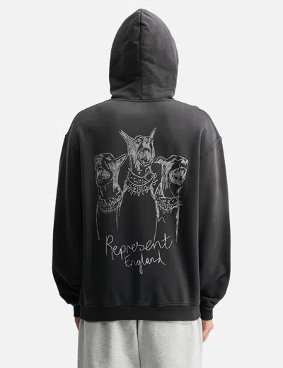 Represent Felpa Thoroughbred Dogs Oversize In Cotone Nero Uomo