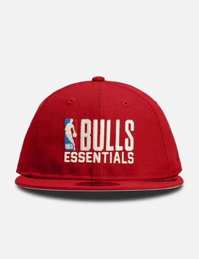 New Era X Essentials Nba Chicago Bulls 9fifty Cap In Red