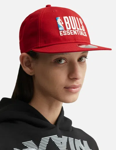 New Era X Essentials Nba Chicago Bulls 9fifty Cap In Red
