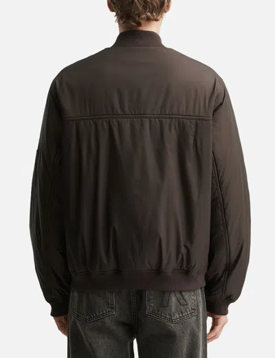 Represent Smart Quilted Shell Bomber Jacket In Brown