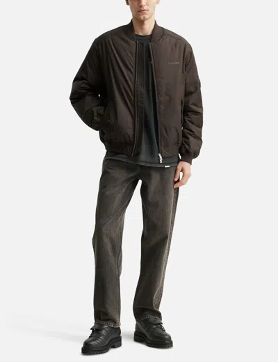 Represent Smart Quilted Shell Bomber Jacket In Brown