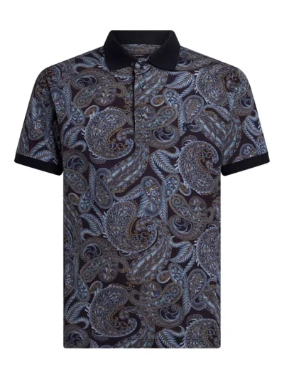 Etro Paisley Print Polo In Multi