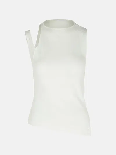 Courrèges White Cotton Tank Top In White