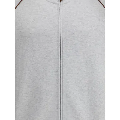Brunello Cucinelli Cotton Men's Hoodie In Gray