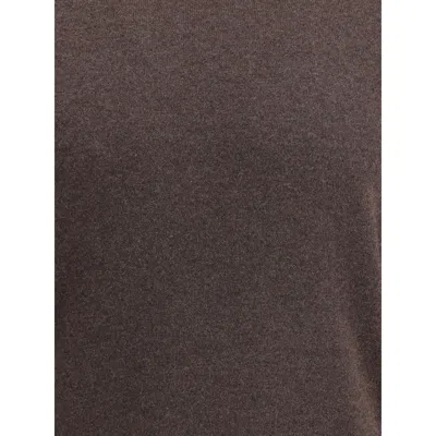 Brunello Cucinelli Turtleneck Cashmere Sweater In Brown